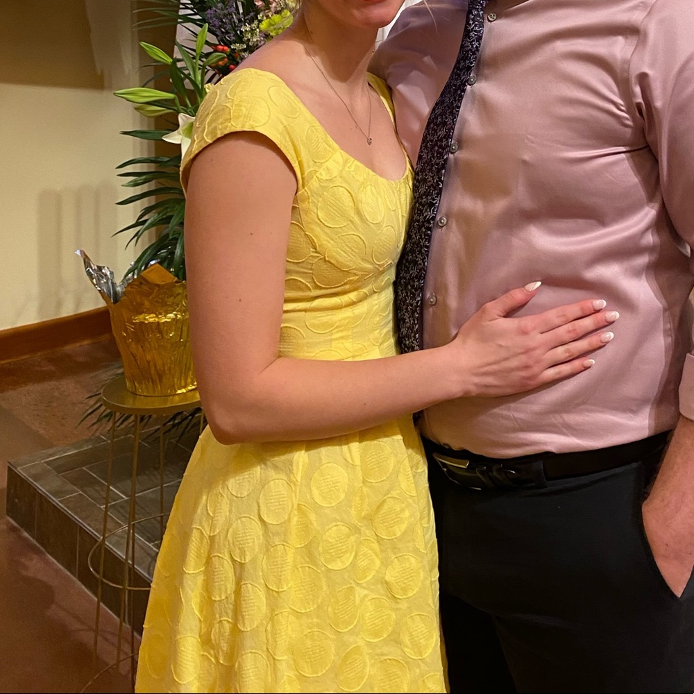 Calvin Klein yellow dress size 4